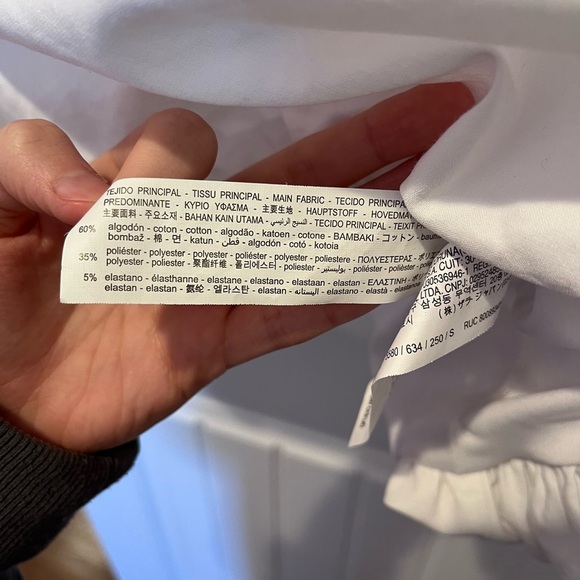 White Babydoll Peplum Puff Top Vintage Cottagecore Coquette Feminine Y2K 90s - Picture 6 of 11